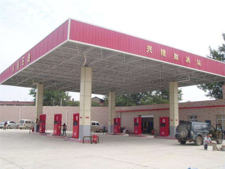 常州加油站钢结构网架案例9