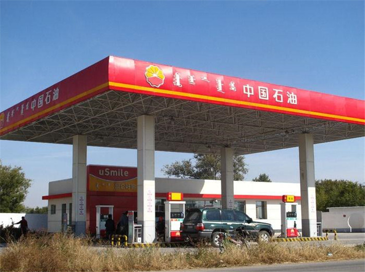 常州加油站钢结构网架案例1